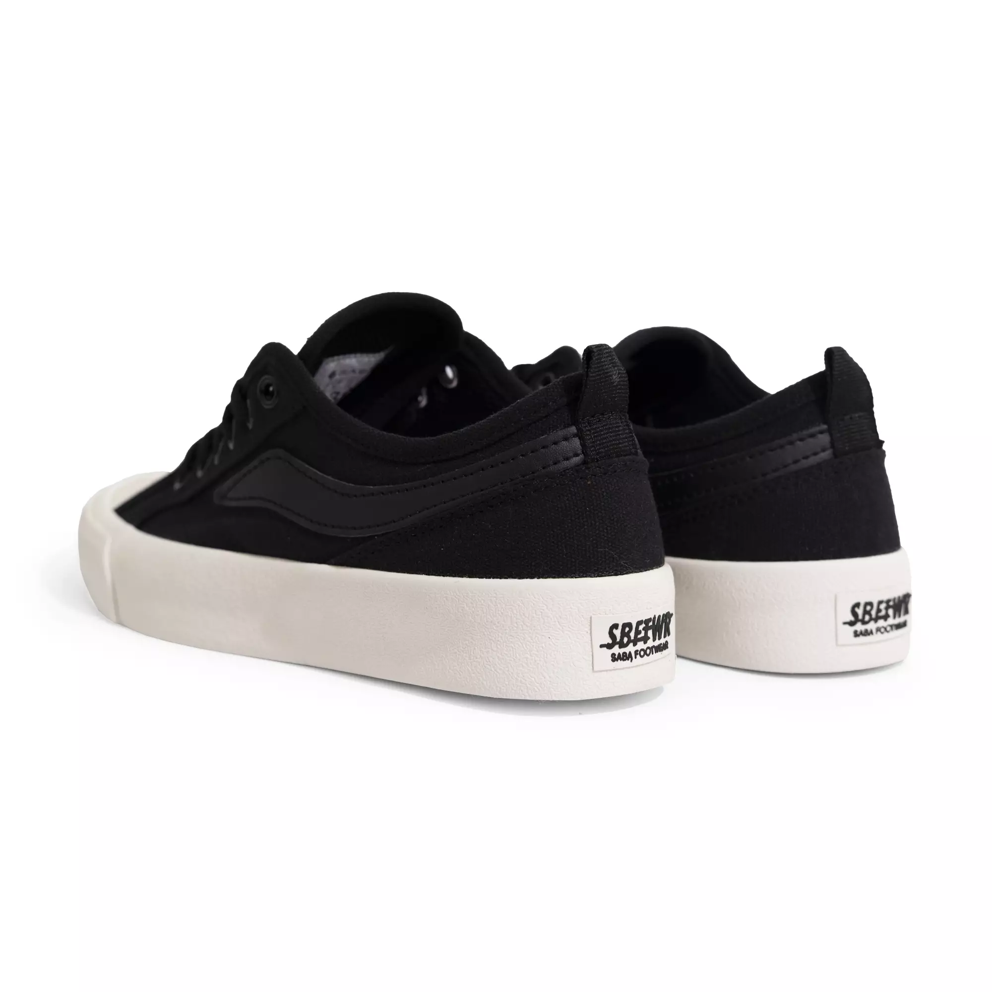 SABA Veron All Black White - Sepatu Sneakers Casual Pria Wanita