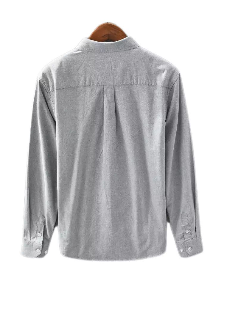 條紋刺繡休閒襯衫 WM-M8805