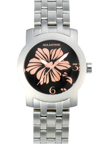 EGLANTINE 黑色 and 銀色 EGLANTINE® Bauhinia 女士精鋼石英腕錶，精鋼錶鍊 B5C23ACC015062GS_1