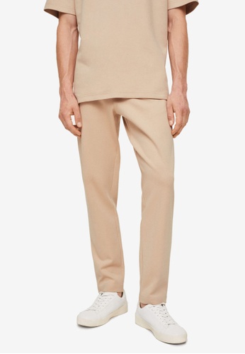 MANGO Man beige Cotton Jogger-Style Trousers B1C70AA028C864GS_1