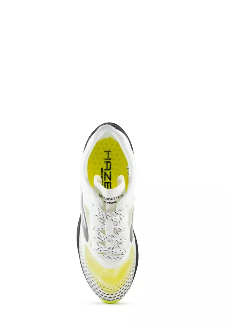 910 Nineten Haze 1.5 SE Sepatu Lari - PUTIH/HITAM/HIJAU-NEON