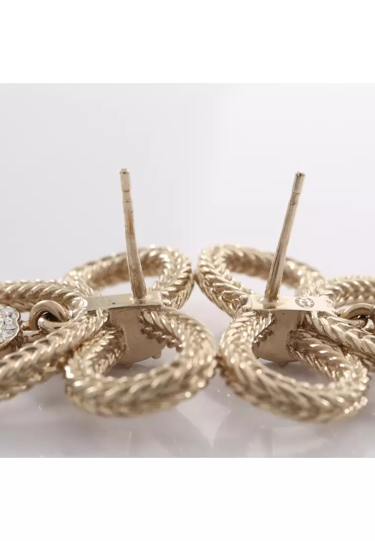 Chanel Coco Mark Ribbon Swing Pierced #301305C89B Excellent CHANEL hair accessory COCO Mark Logo Ribbon  main image 3