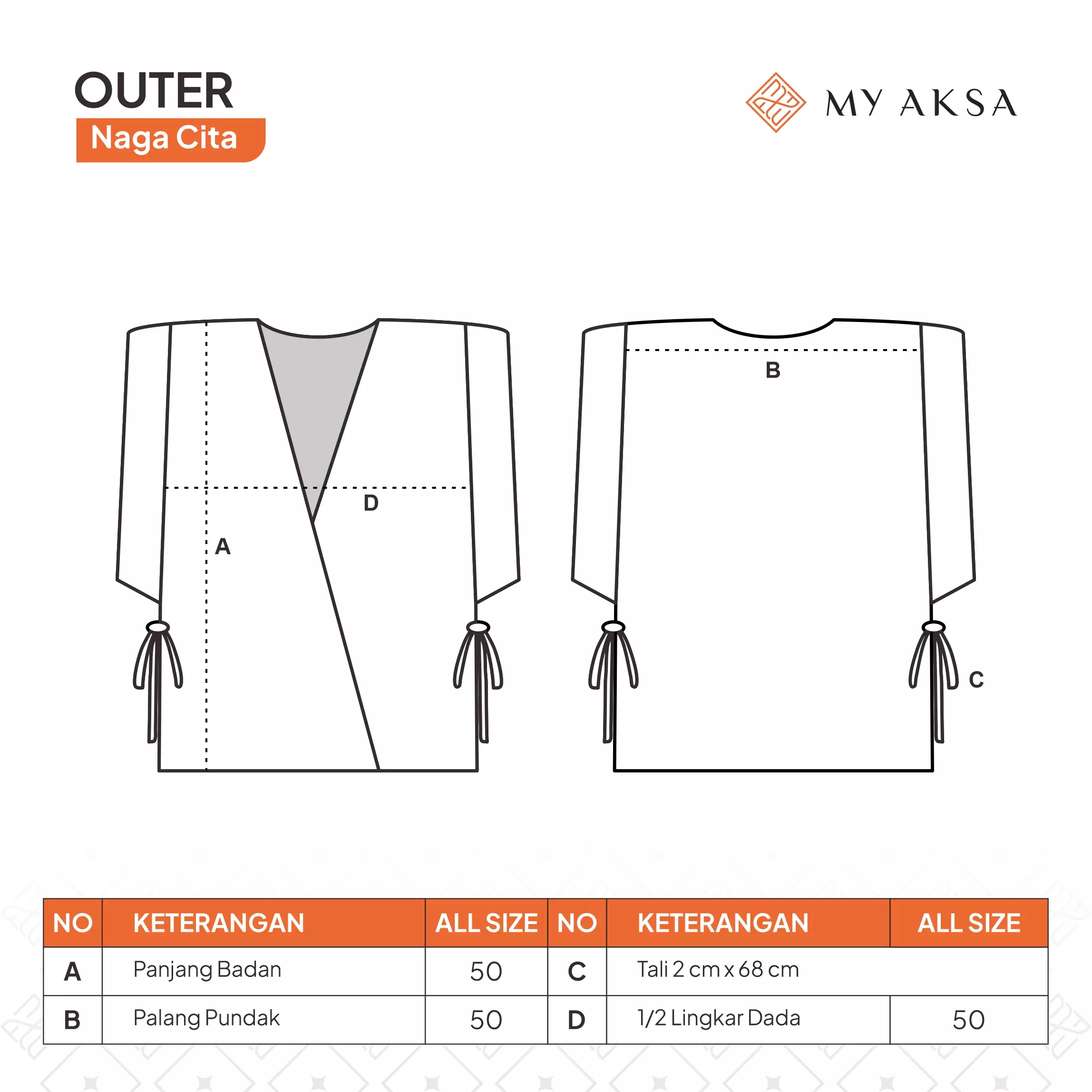 My Aksa Batik Wanita Vest Outer Naga Cita Putih