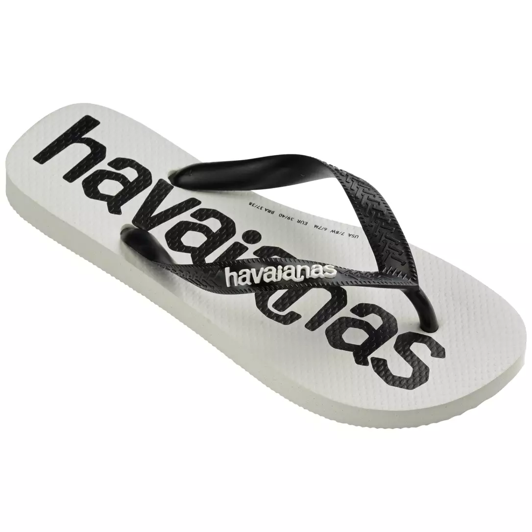 Havaianas 3624 Top Logomania 2-White / Black / White - Sandal Pria