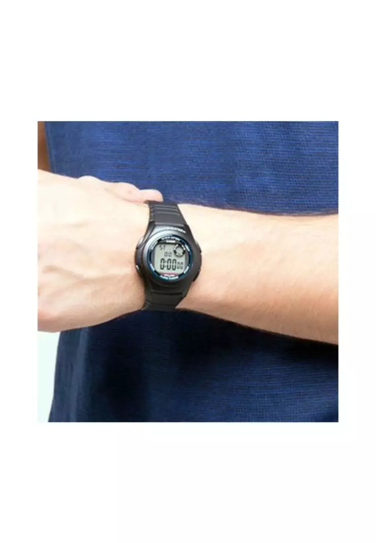Men's Digital F-200W-9A Black Resin Band Sport Watch