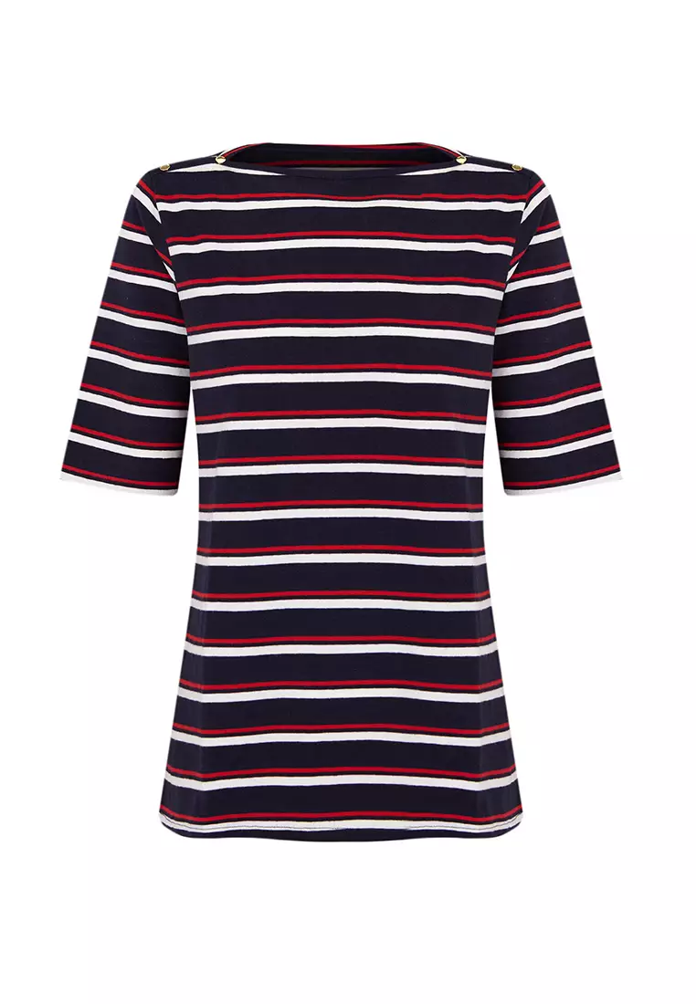 Basic Boat Neckline T-Shirt