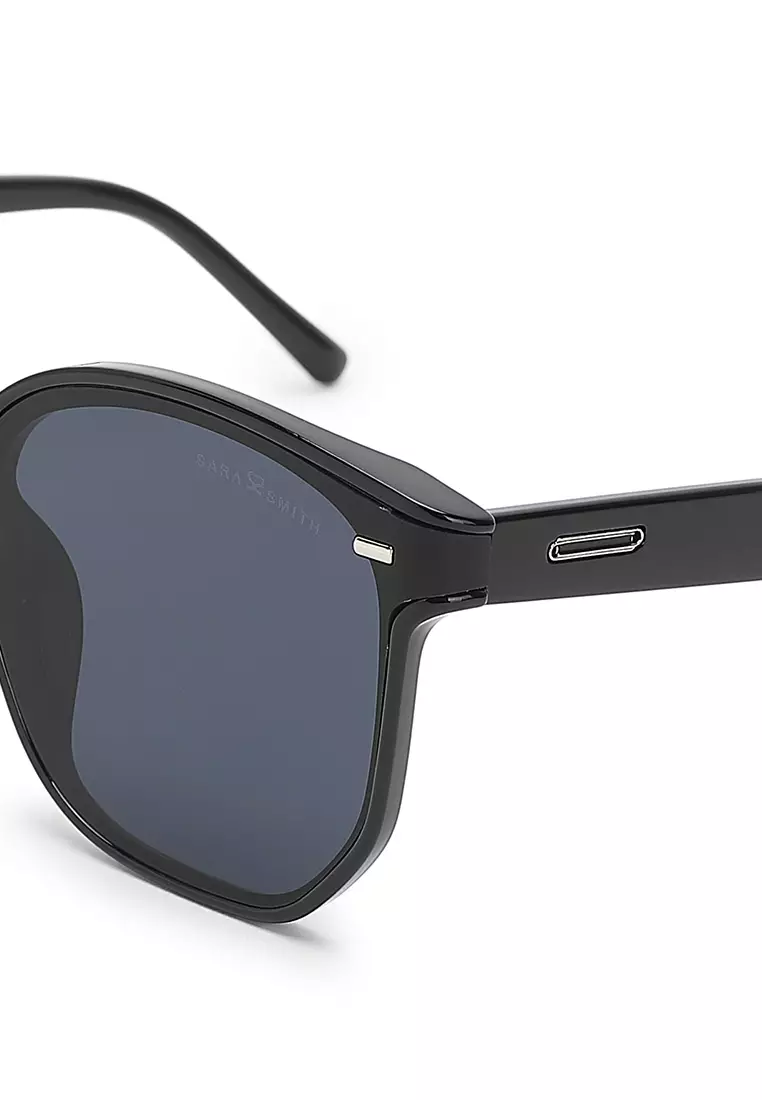 Unisex Fashion Sunglasses - Glossy Black / Grey