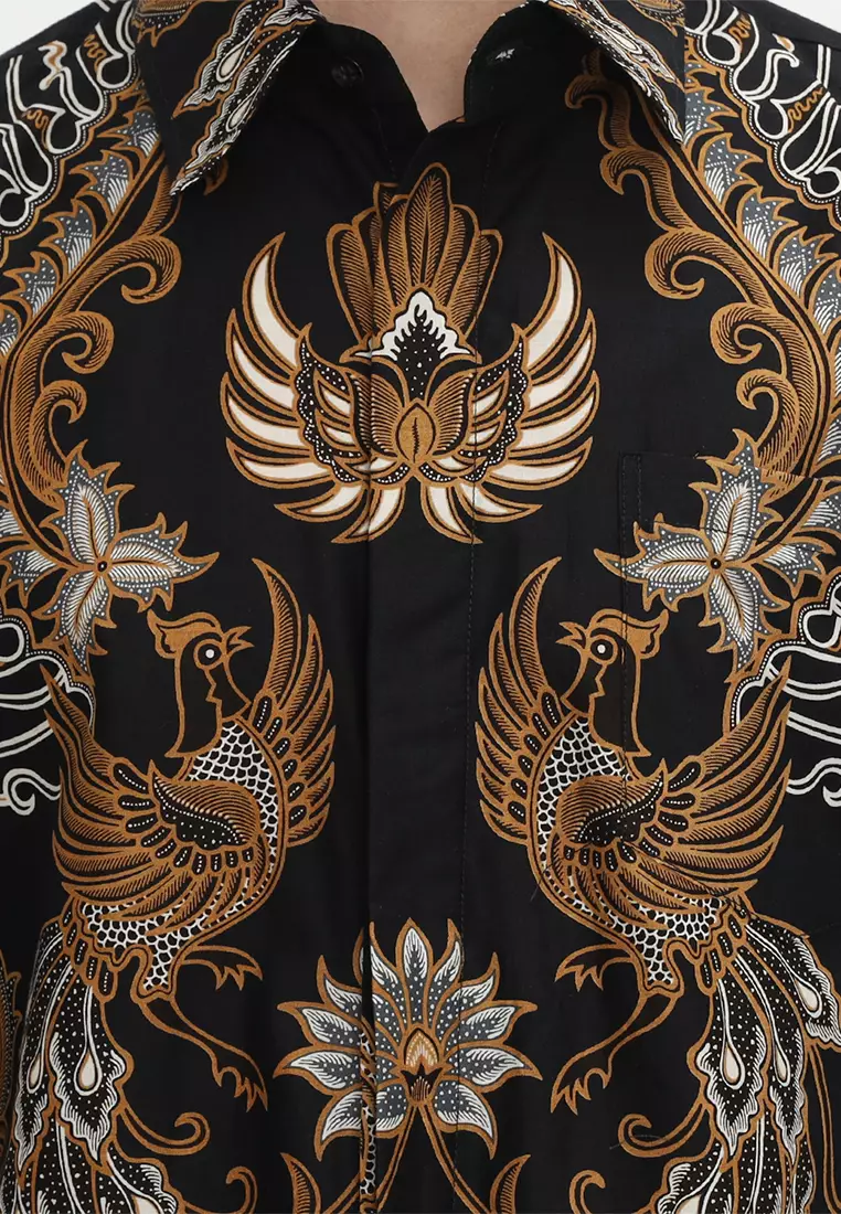 Kemeja Batik Pria Slimfit Pakubuwana - Black