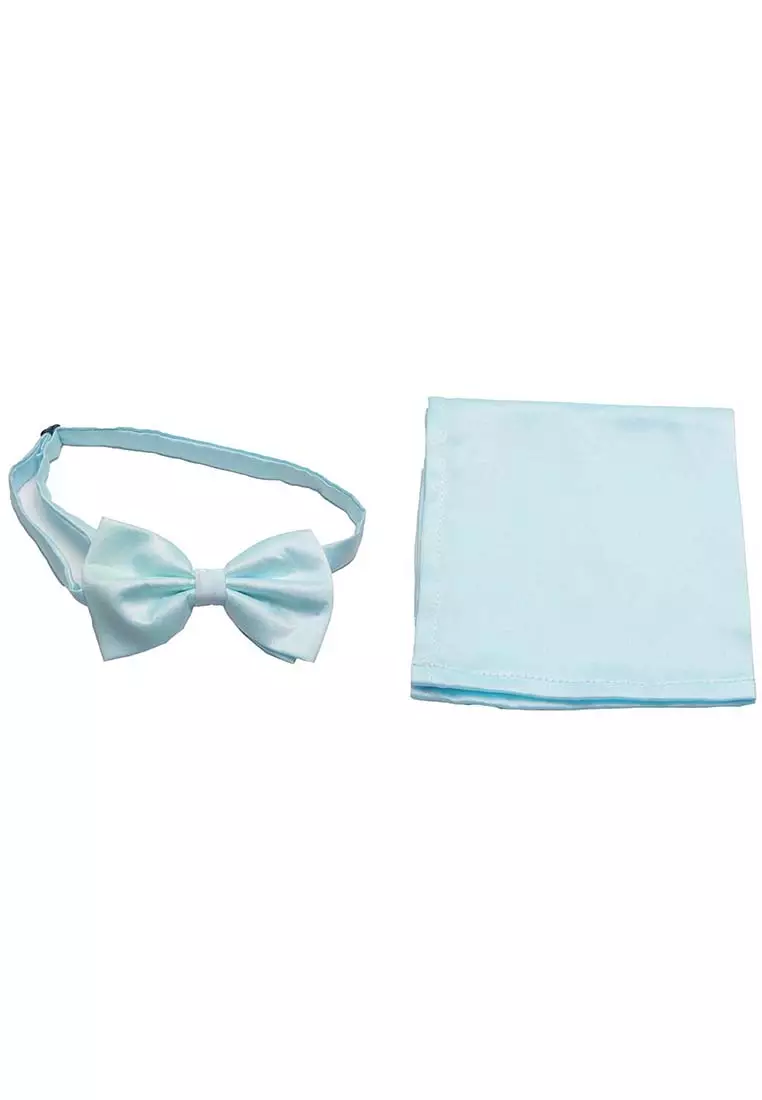Houseofcuff Dasi Kupu Bowtie Pocket Square Saputangan Biru Langit A01
