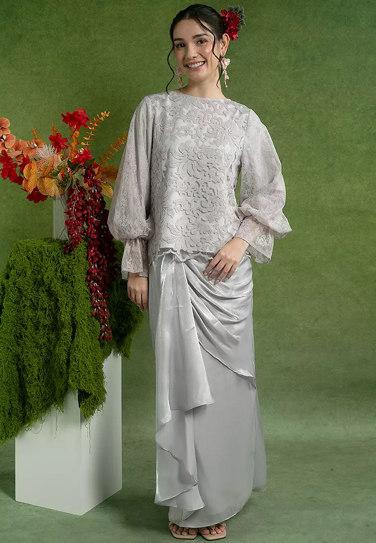 Shira Kurung Modern with Drape Skirt