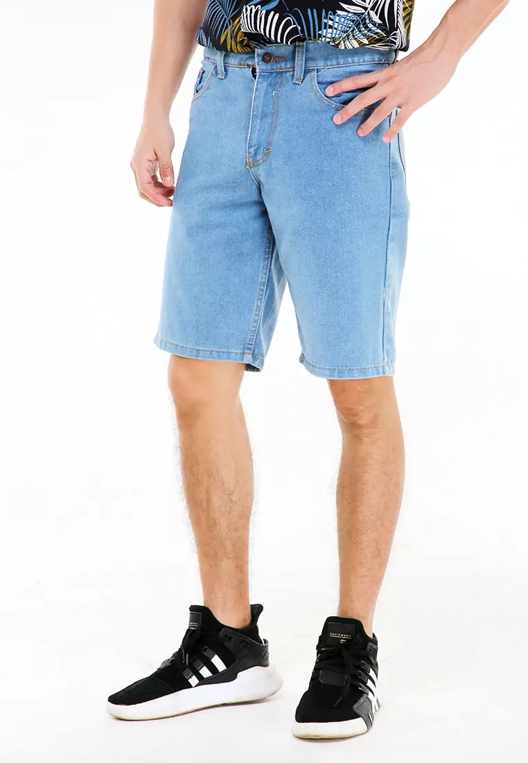 Rishham Celana Pendek Denim Pria Casual Short Pants Material Jeans ORIGINAL - Bioblitz