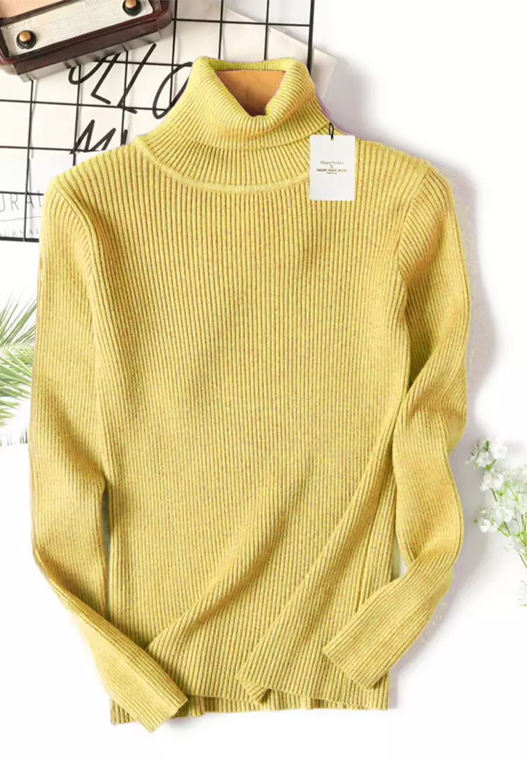 Turtleneck Knitted Sweater Base Layer Top SX8133