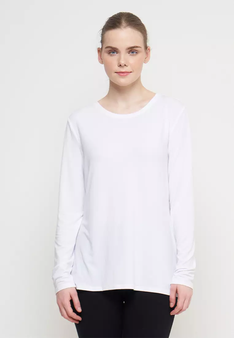 Jual Kotech By KOYO Kotech Women Solid Color Long Sleeve T-Shirt ...