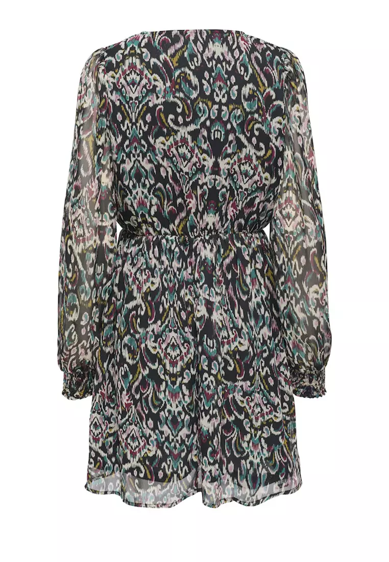 Long Sleeve Half Placket Dress