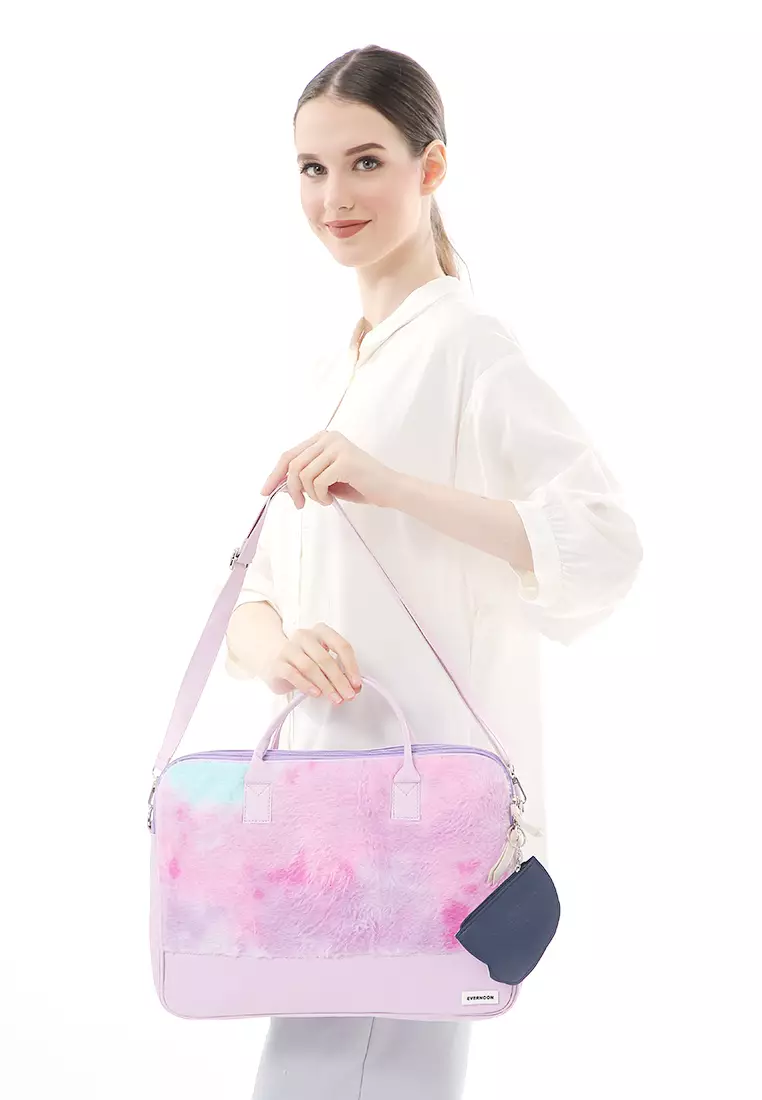 Shop Evernoon Official Tas Laptop Wanita Front Pocket Dengan Gambar Cantik  Premium Quality - Pink Bag