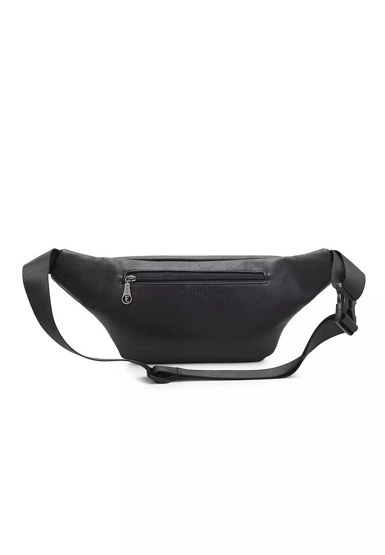 Men's Waist Bag / Belt Bag / Chest Bag - Black
