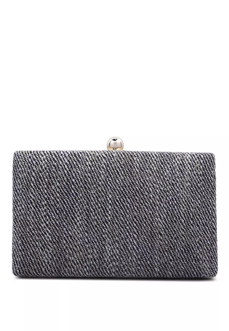 Dark grey clutch bag sale