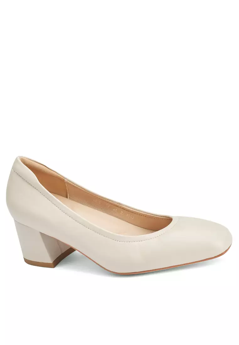 Discount on Twenty Eight Shoes  shoes - SKU: 5.5cm Grain Leather Uniform Round Toe Pumps Aa90775