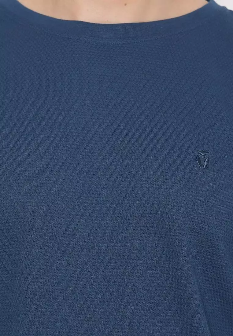 MATSUDA Kaos Lengan Panjang 20S Texture Popcorn Katun Nagato