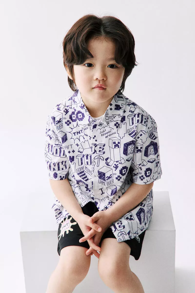 Printed cotton shirt