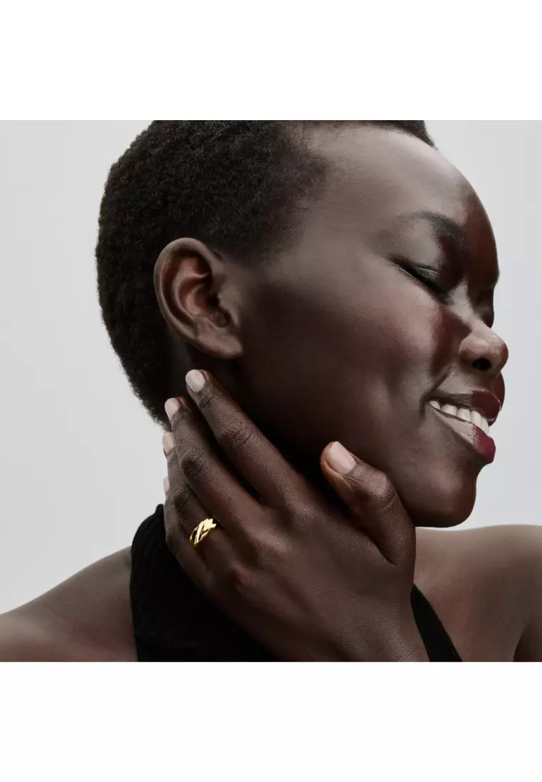 Rippled Wide Band Ring