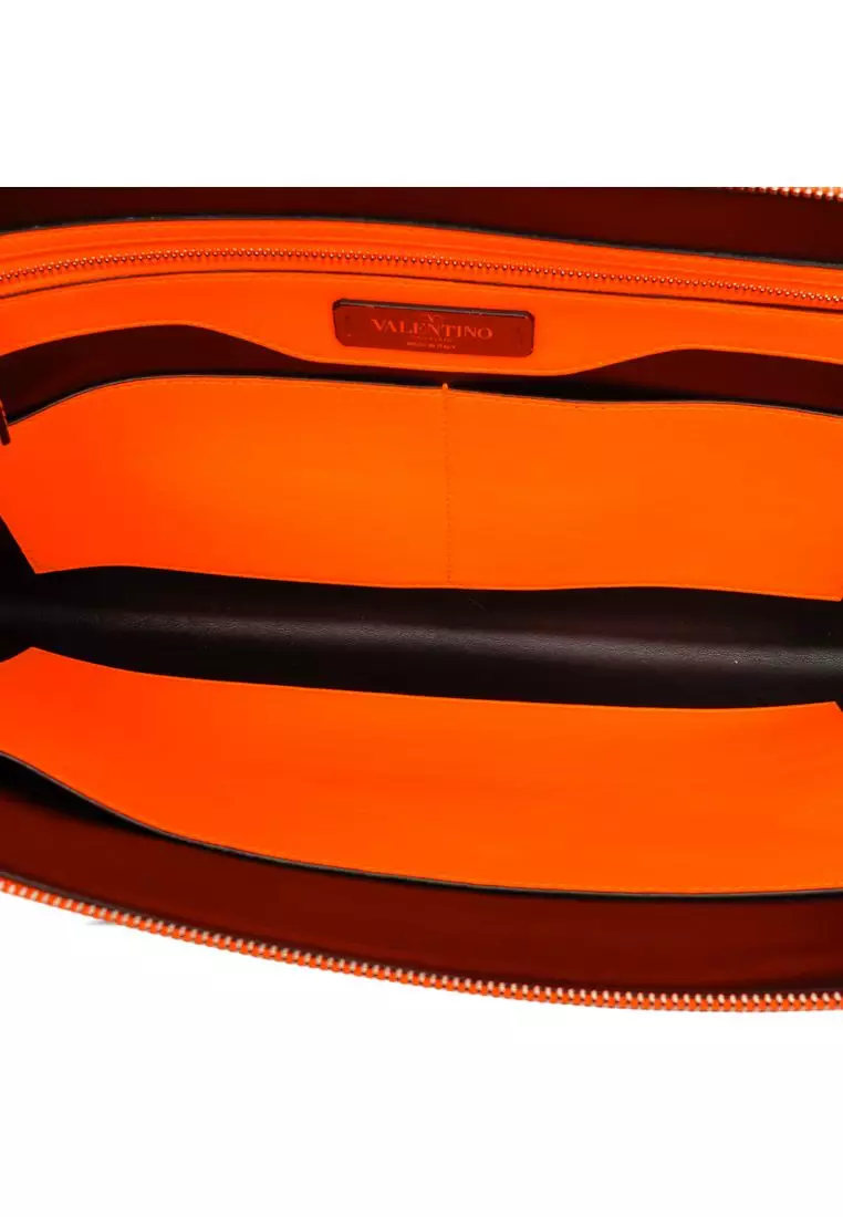 Pre-Loved Valentino Leather Rockstud Vltn Document Case