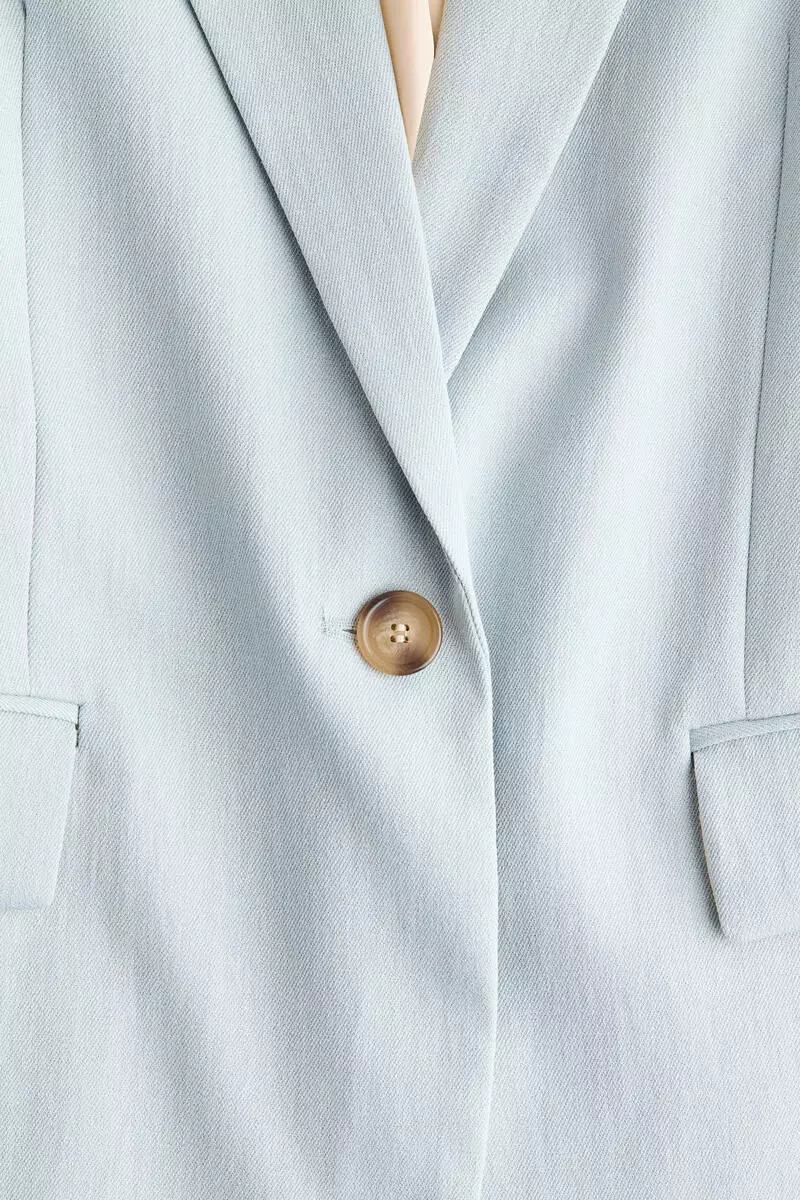 Linen-blend blazer