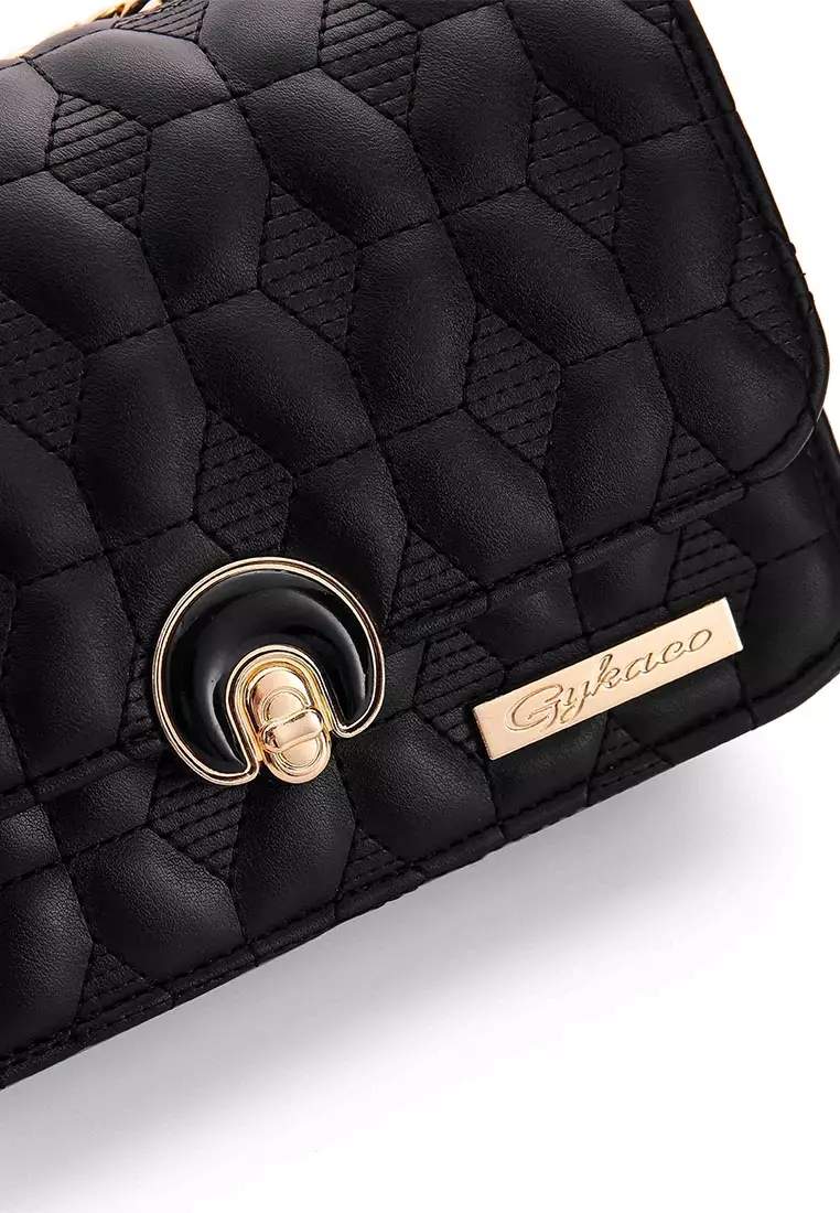 GYKACO MINJI Black- Tas Wanita Sling Bag - Fashion Top Handle Bag (Import)