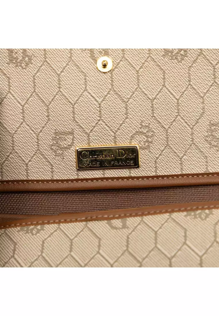 Pre-Loved Dior Honeycomb Coated Canvas Crossbody