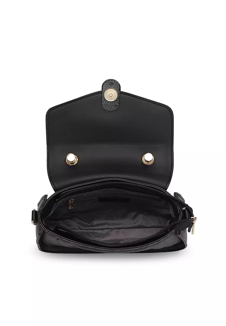 Women's Top Handle Bag / Sling Bag / Crossbody Bag / Shoulder Bag (Tas Tangan Wanita / Tas Selempang Wanita / Tas Bahu Wanita) - Hitam