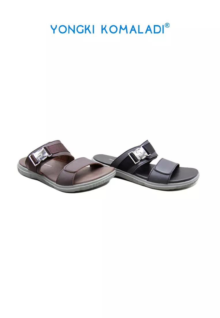 [ ORIGINAL ] YONGKI KOMALADI SANDAL OL-ECC456-24 COKLAT TUA