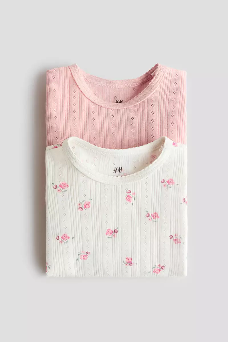 2-pack cotton pointelle bodysuits