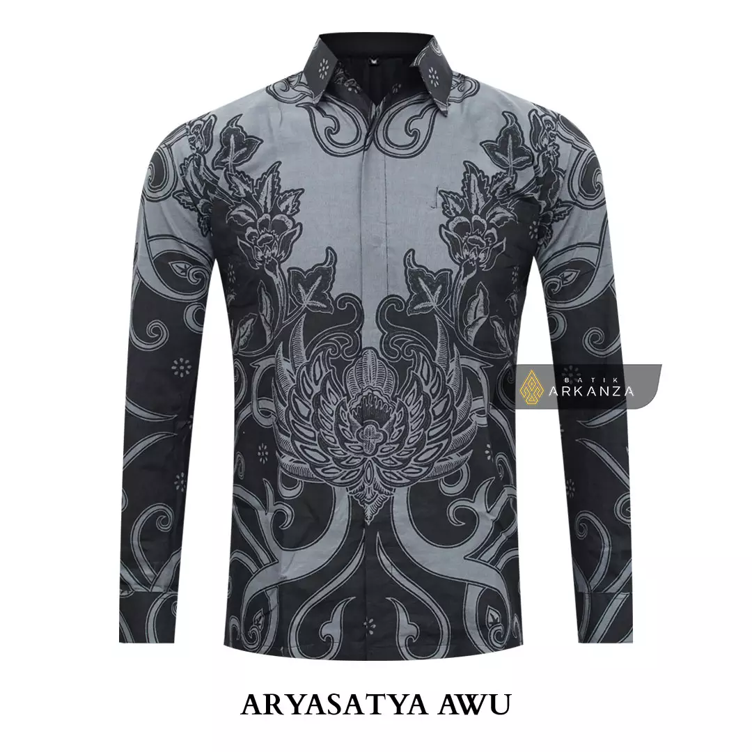 Jual Batik Arkanza Arkanza Kemeja Batik Premium Aryasatya Awu Original ...