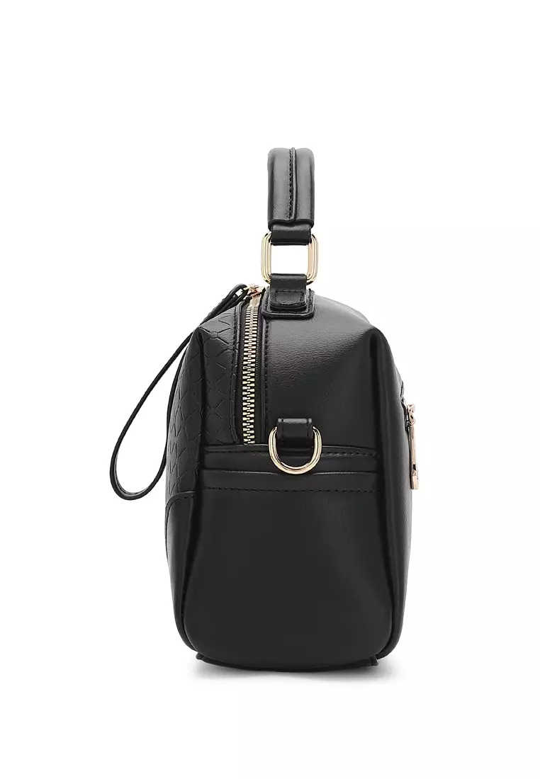 Women's Top Handle Bag / Sling Bag / Crossbody Bag - Black
