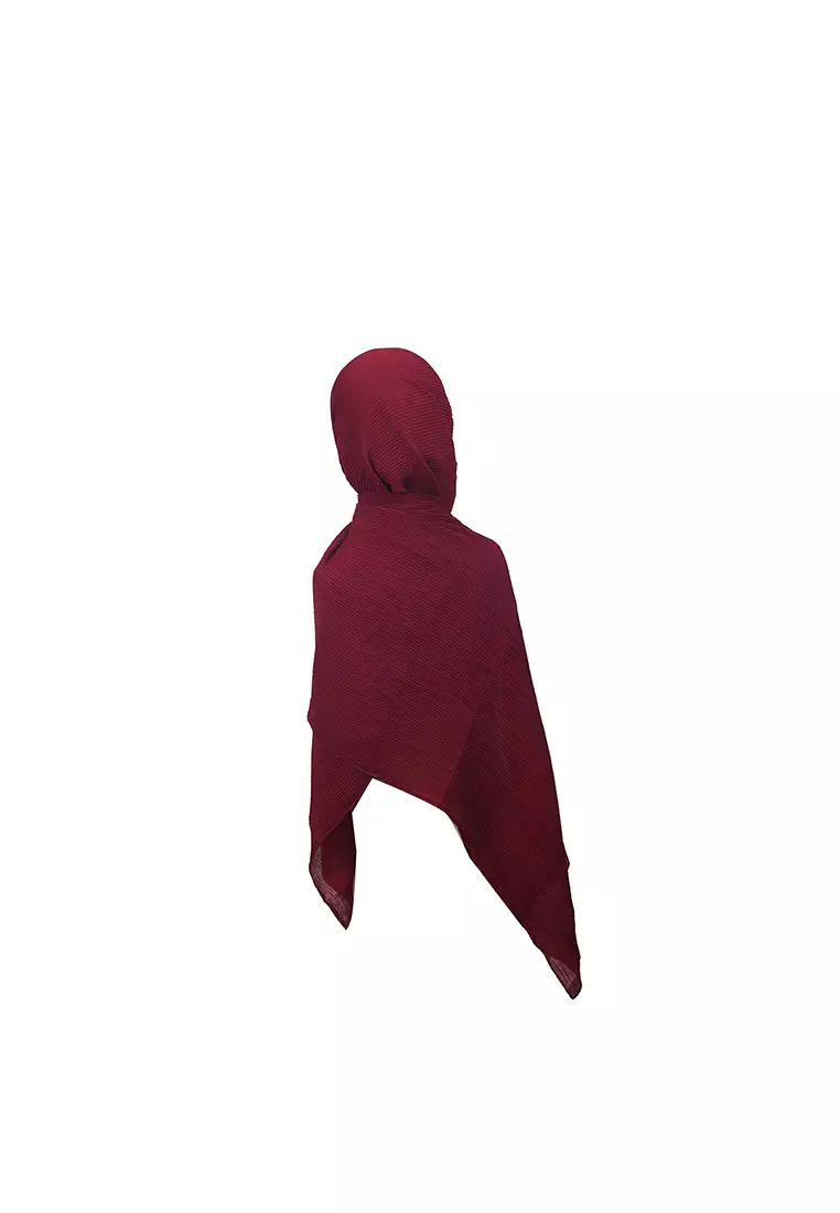 Pashmina Plisket Maroon