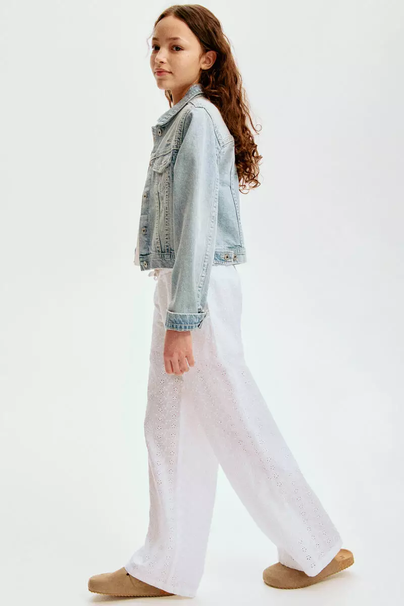 Broderie anglaise trousers
