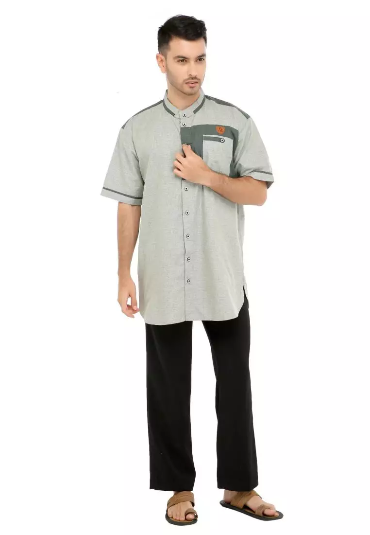 Baju Koko Gamis Muslim Pria Fawwaz - Mint