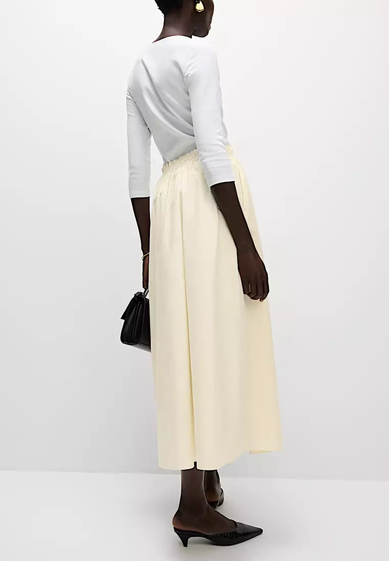 Pure Cotton Poplin A-Line Skirt