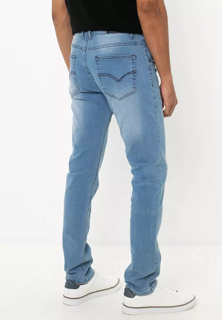 Slim Fit Stretchable Washed Denim Jeans