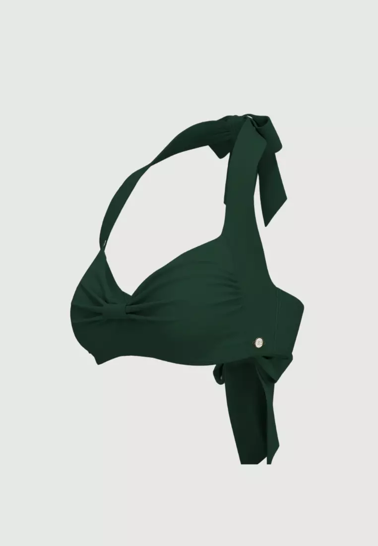 Core Solid Baobab Knot Front Bikini Top