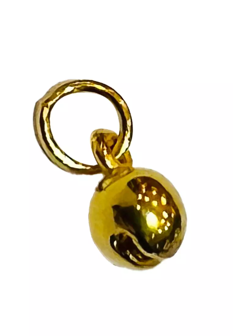 LITZ 999 (24K) Gold Bell Pendant with sound 铃铛吊坠 EP0414-0.66g+/-