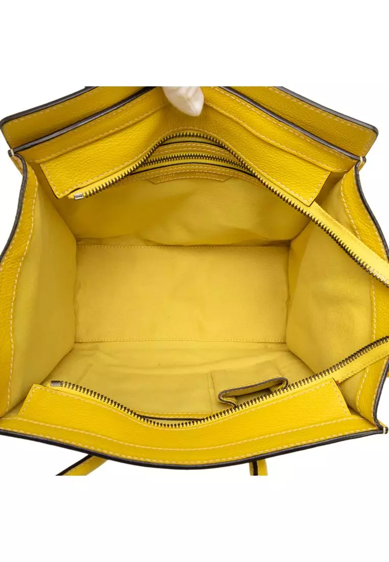 Pre-Loved Celine Micro Drummed Calfskin Luggage Tote