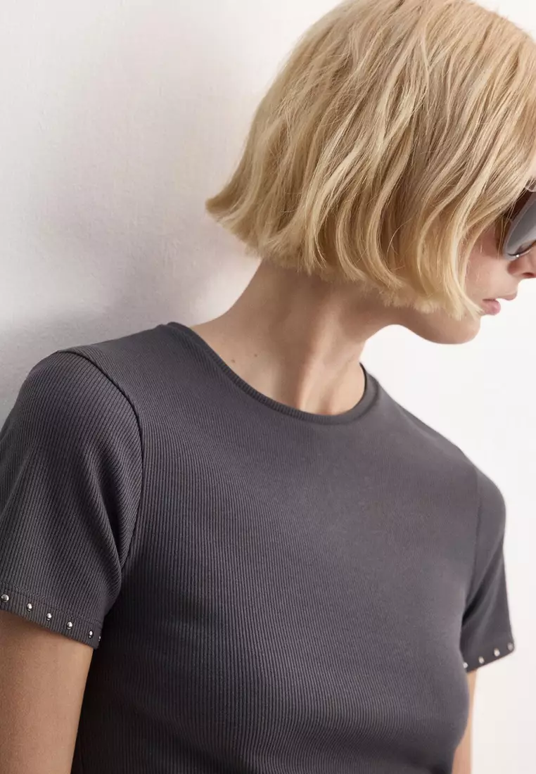 Short-Sleeve Studded T-Shirt