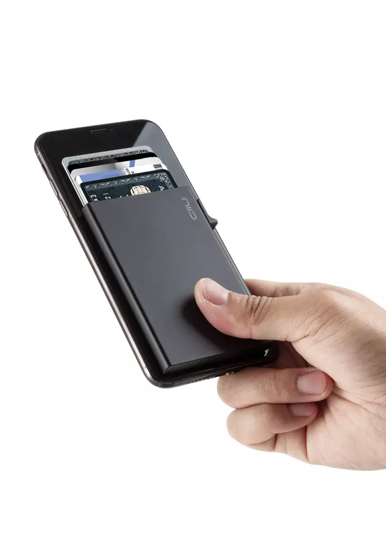 NIID RFID Security Slide Card Protector Meteorite Black