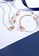 CELOVIS gold CELOVIS - Athena Classic Interlocking Necklace + Bracelet + Earrings Jewellery Set in Rose Gold 7F62BAC78C961FGS_3