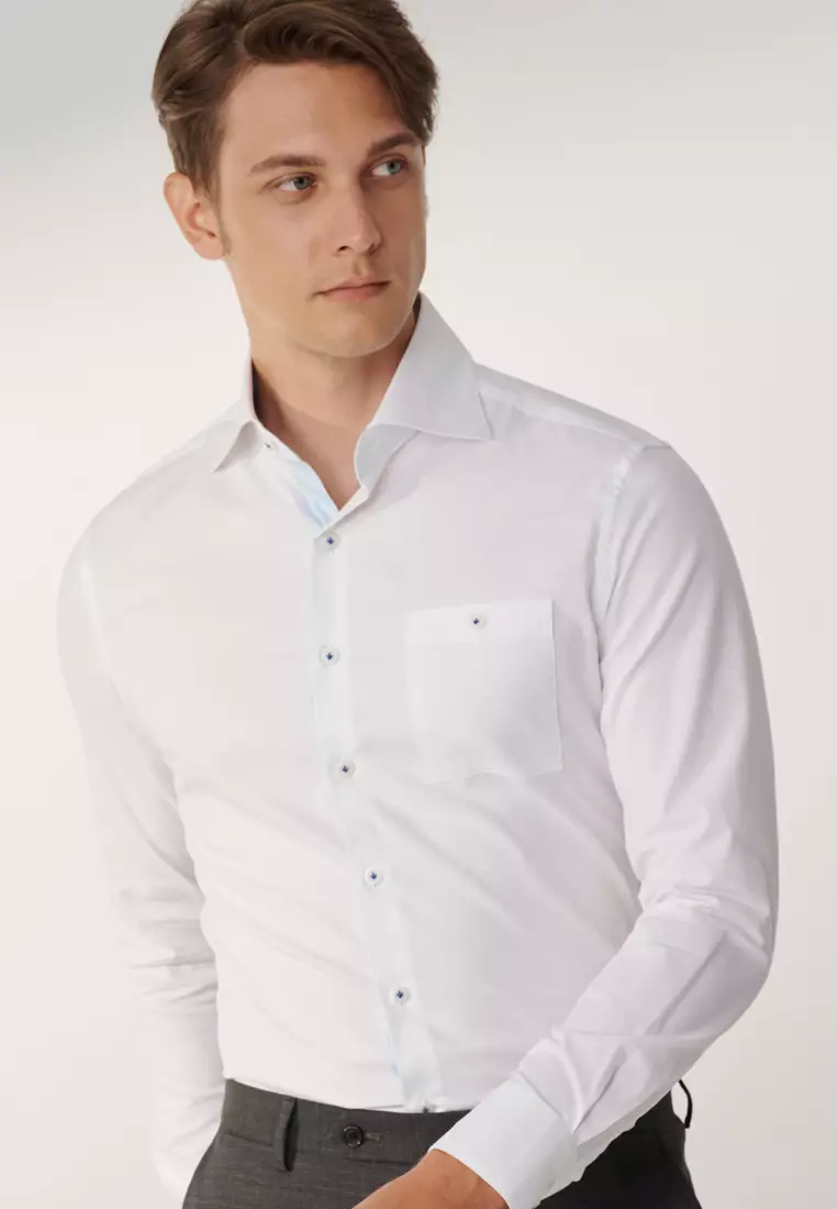 White Slim Fit Shirt