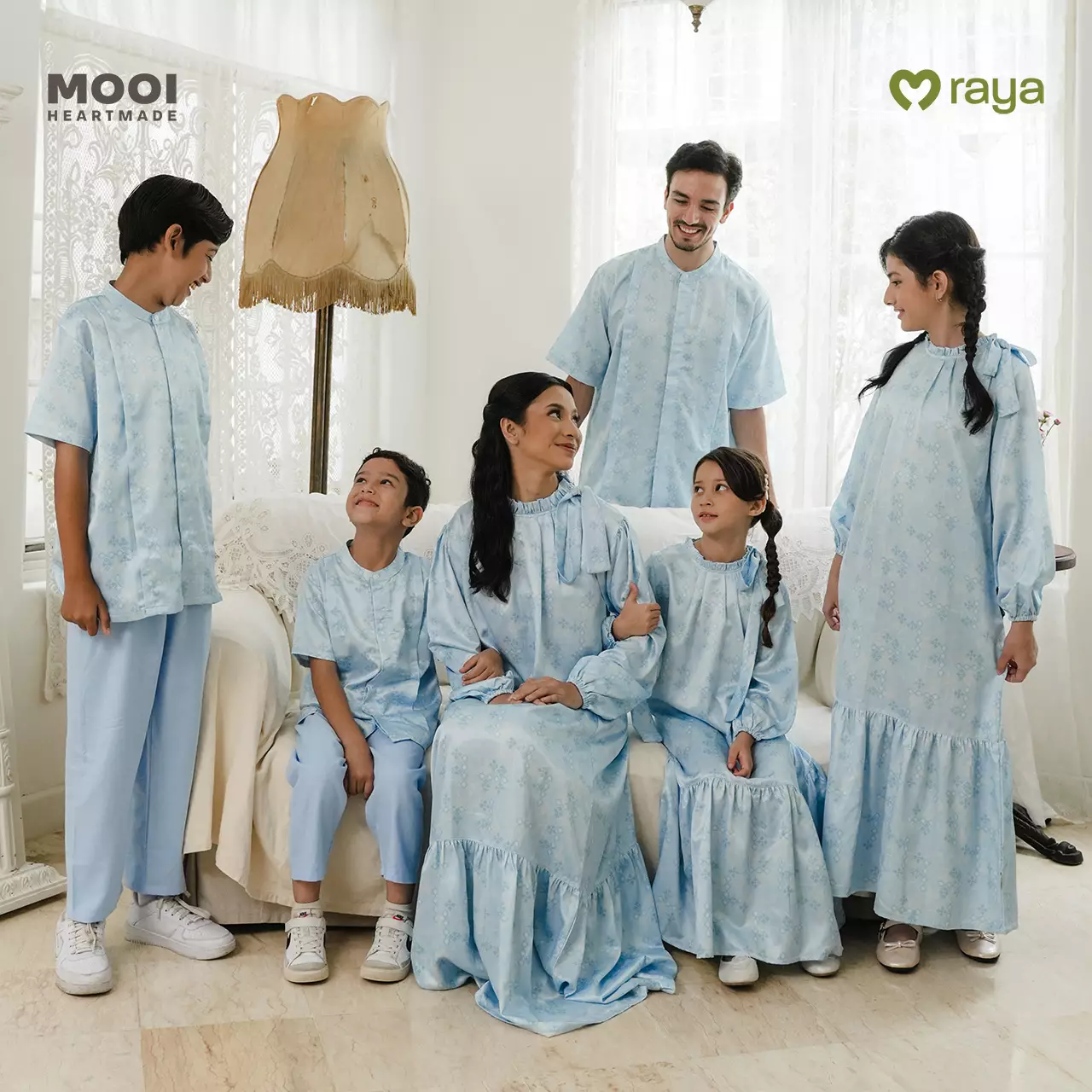 Mooi Naqi Koko Set Setelan Koko Anak Raya Collection Nawasena Series - Sky Blue