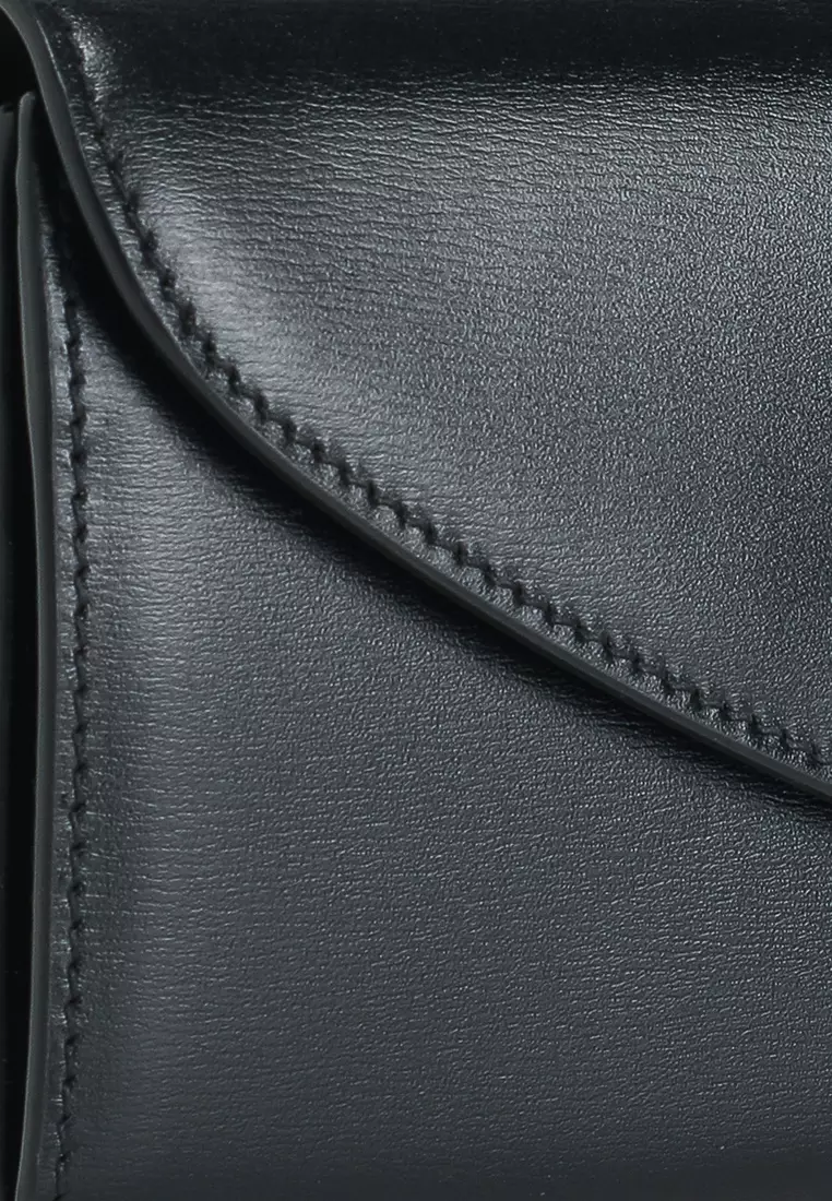 不對稱翻蓋鍊條銀包 (ct)