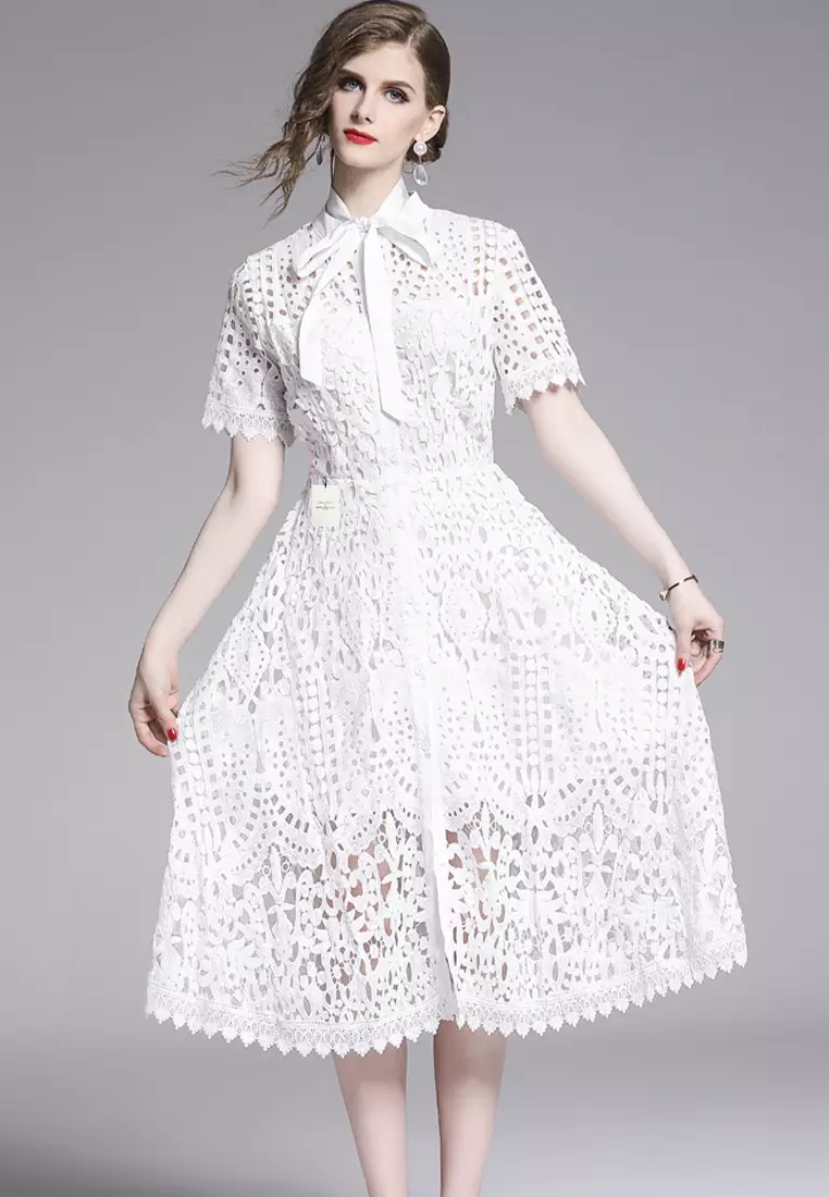 White lace new arrivals dress shoes