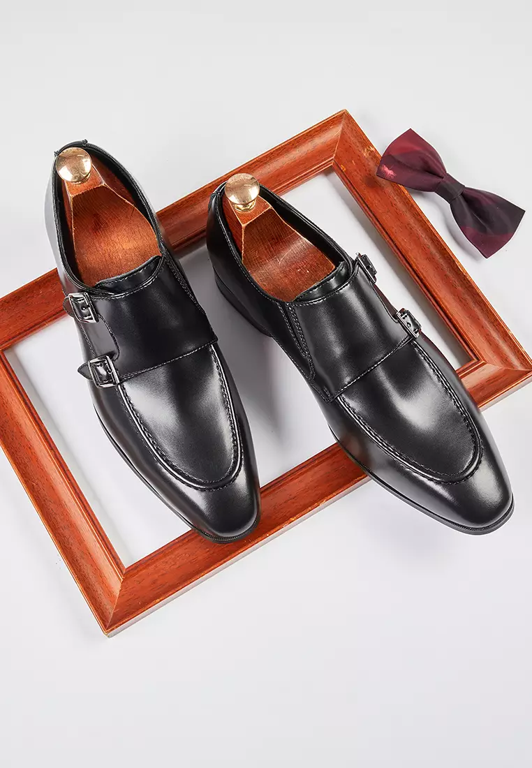 Leather Monk Strap Shoes KB24315-3